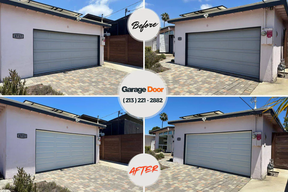 Before and after: garage door repair Goodland, KS